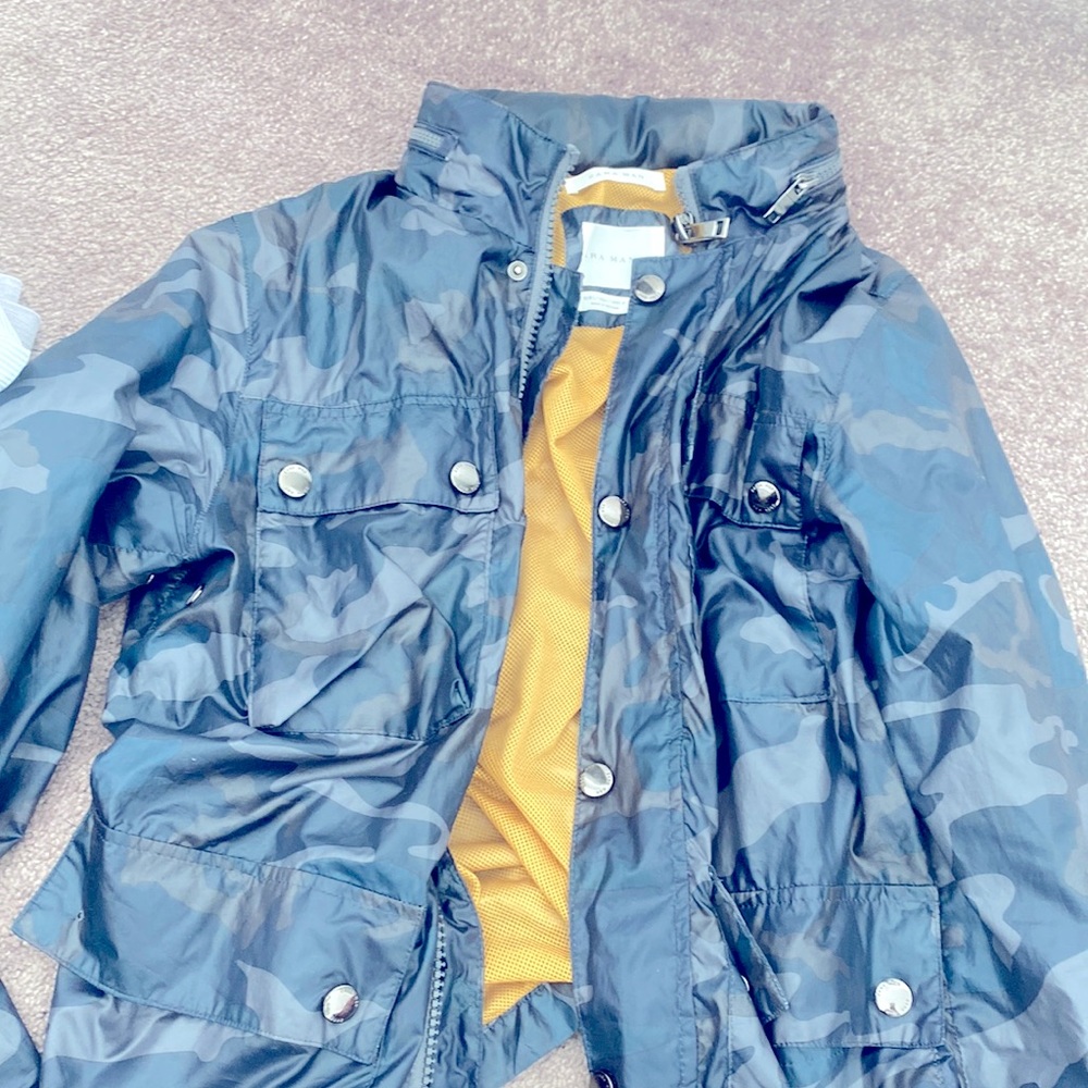 Zara camo rain jacket